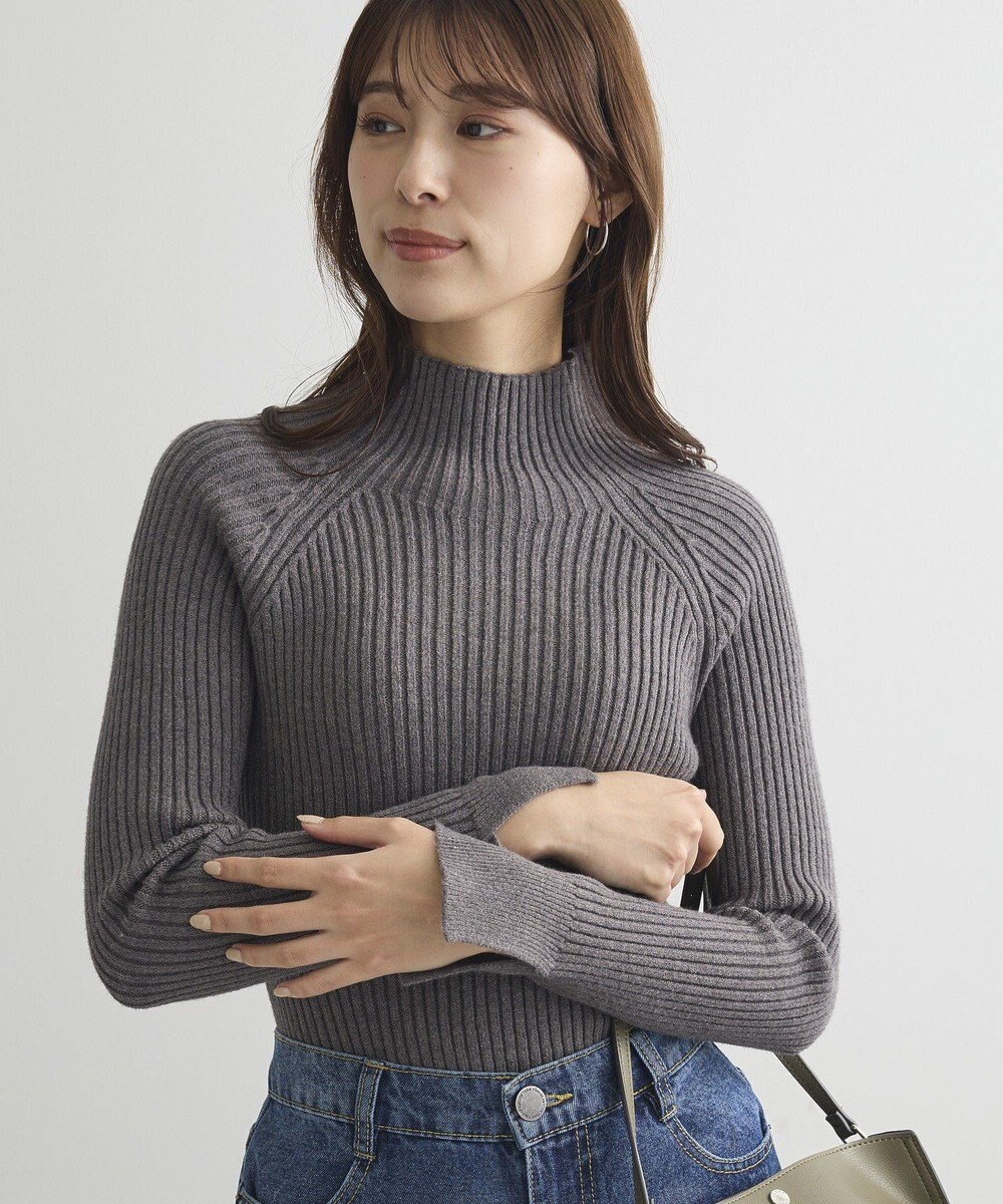 Green Parks ・Ｐｅｔｉｔ　Ｆｌｅｕｒ　ボトルネックリブニット 