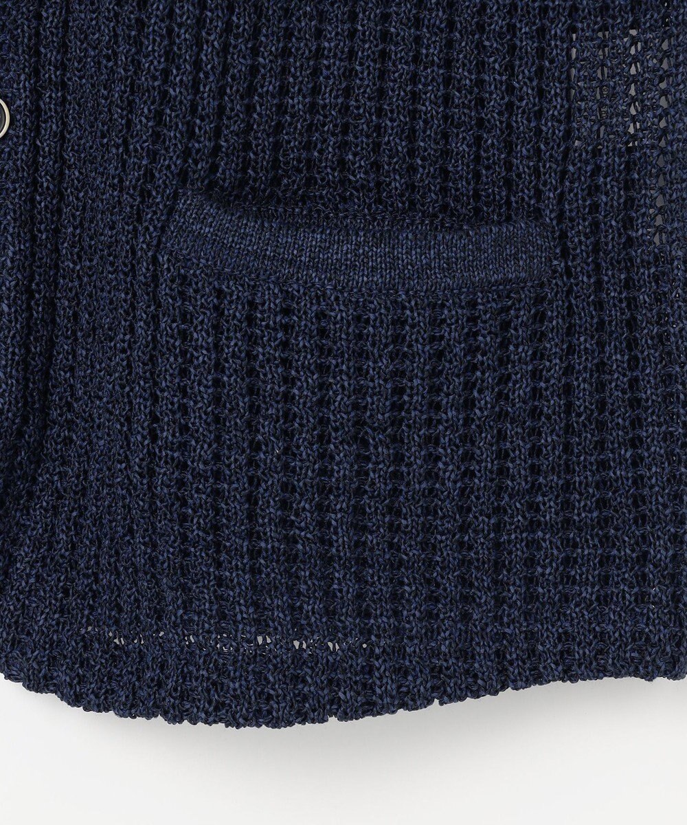 JOSEPH ABBOUD 【エコ素材和紙使用・日本素材】和紙杢メッシュクルーネック ニットジレ 