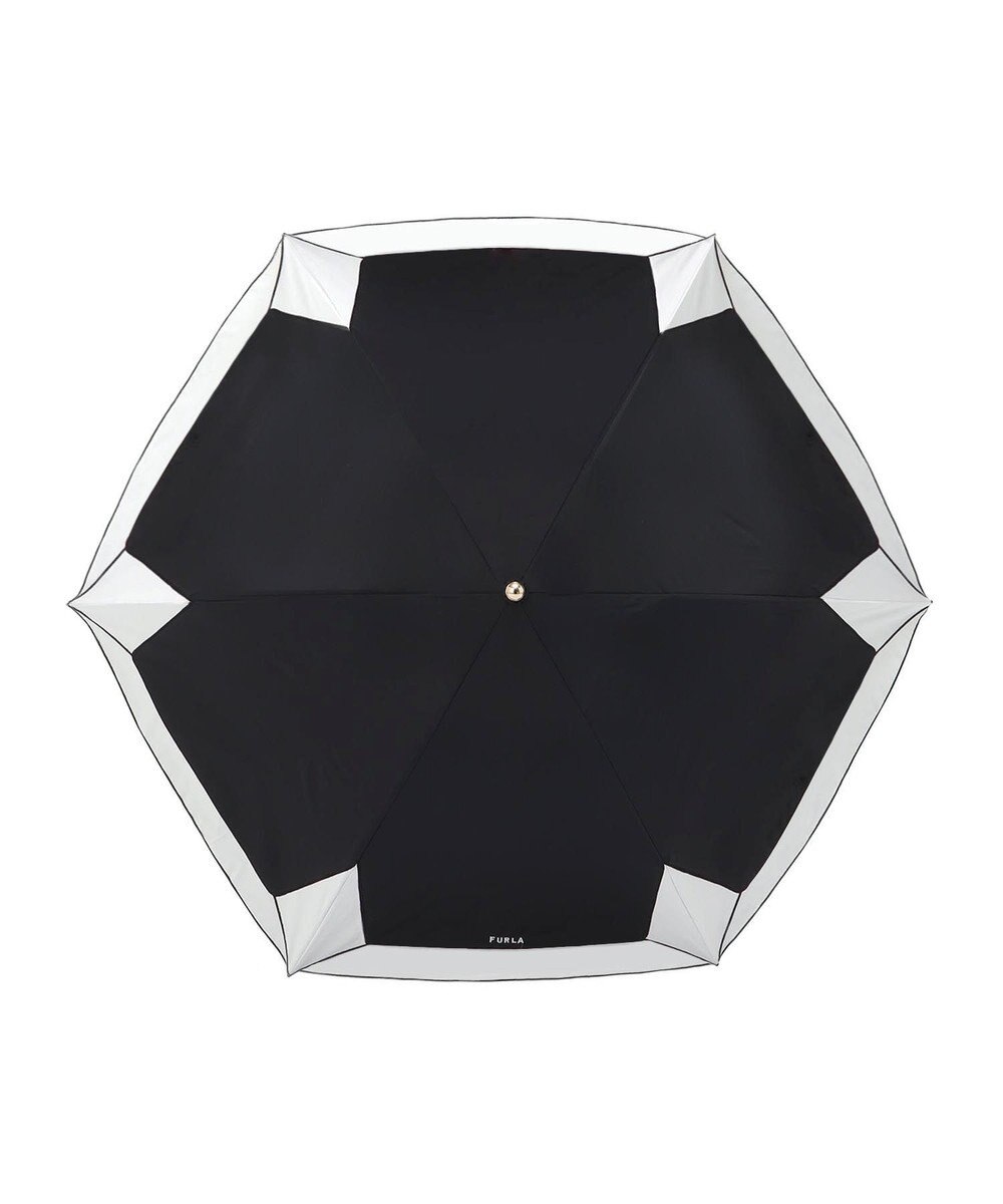 MOONBAT 【フルラ （FURLA）】晴雨兼用折りたたみ日傘 バイカラーロゴ刺繍 一級遮光 UV 