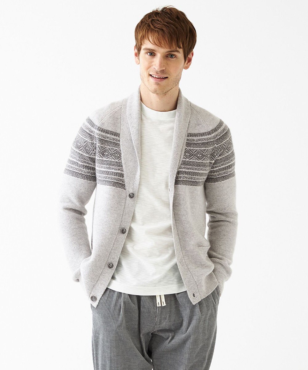 JOSEPH ABBOUD MOUNTAIN 【SPACE／UNISEX】ピュアカシミアアンダイド カーディガン 