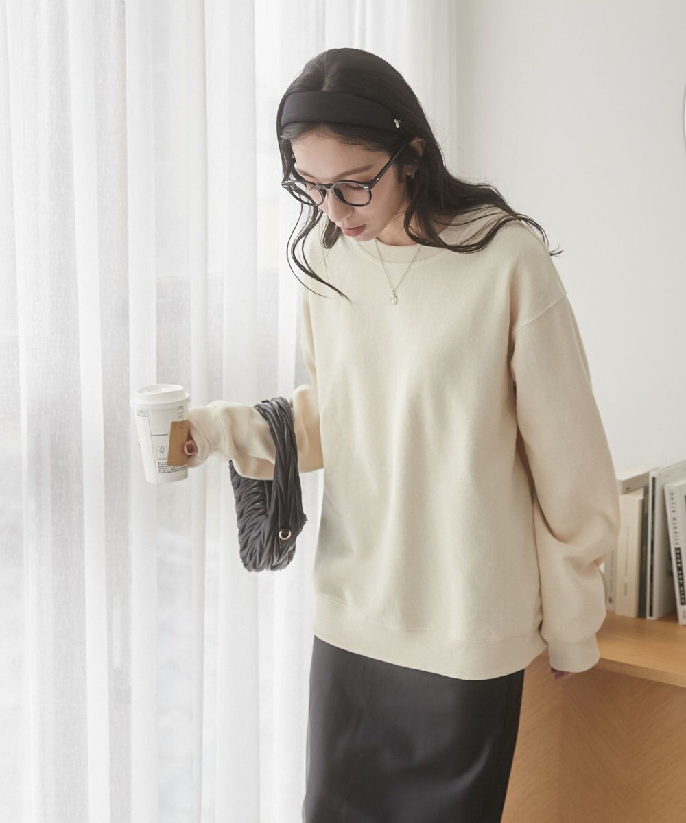 WEGO 【ユニセックス着用ITEM/裏起毛】リラックスフィットスウェットプルオーバー 