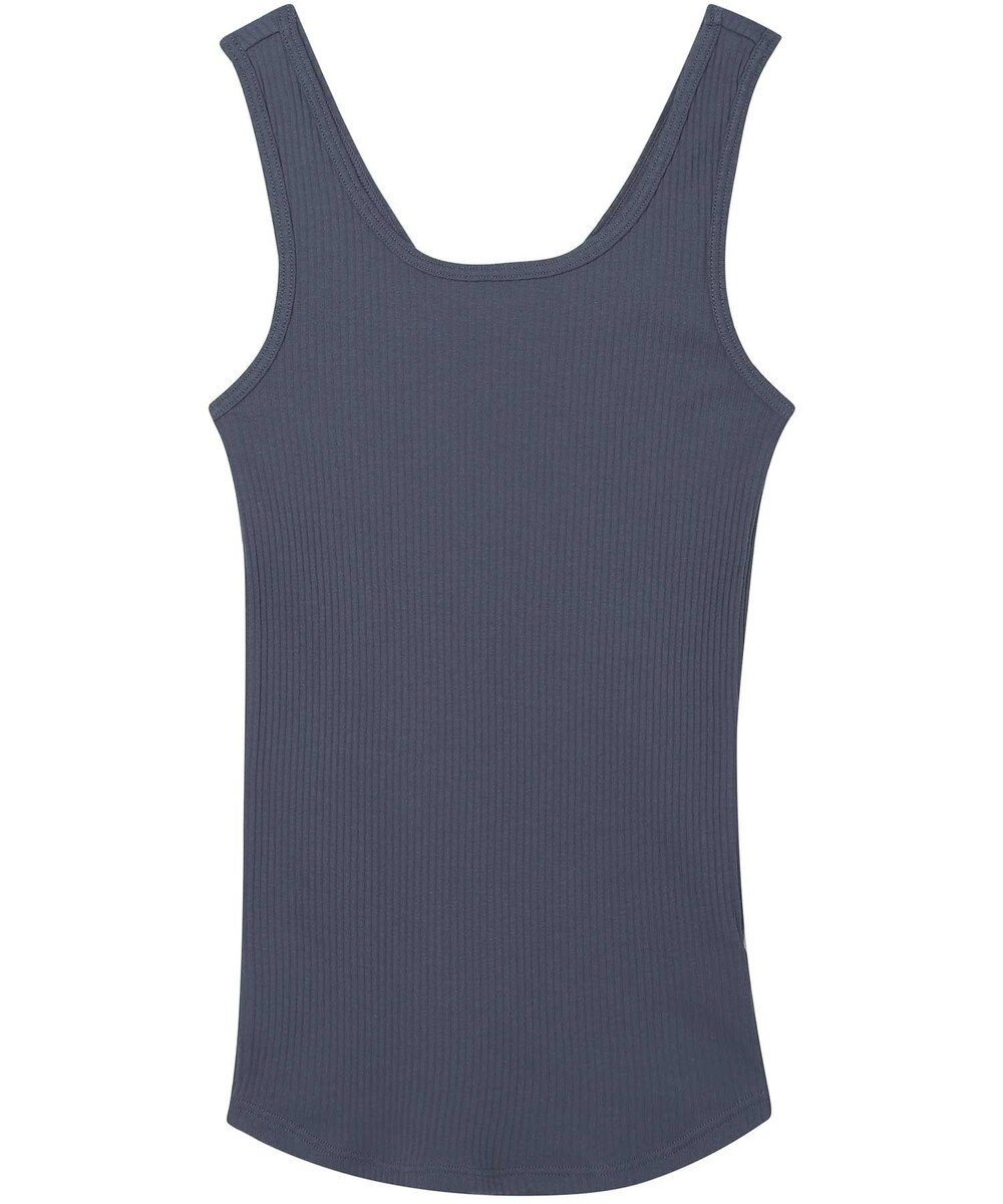 une nana cool 綿100%生地使用 リブ編みコットン タンクトップ 