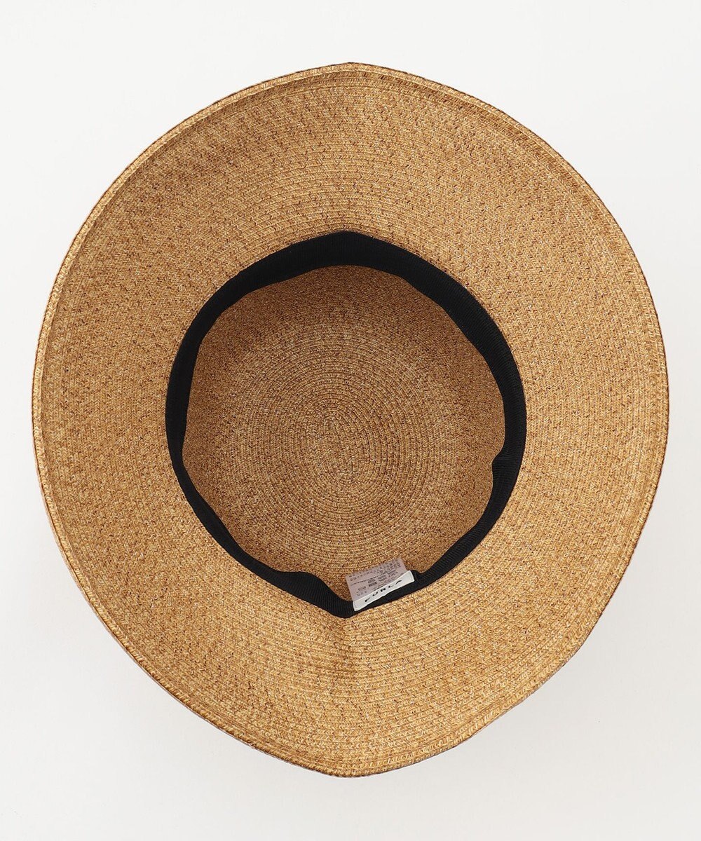 MOONBAT 【洗える】FURLA(フルラ)  ロゴ刺繍リボン 天然ハット 