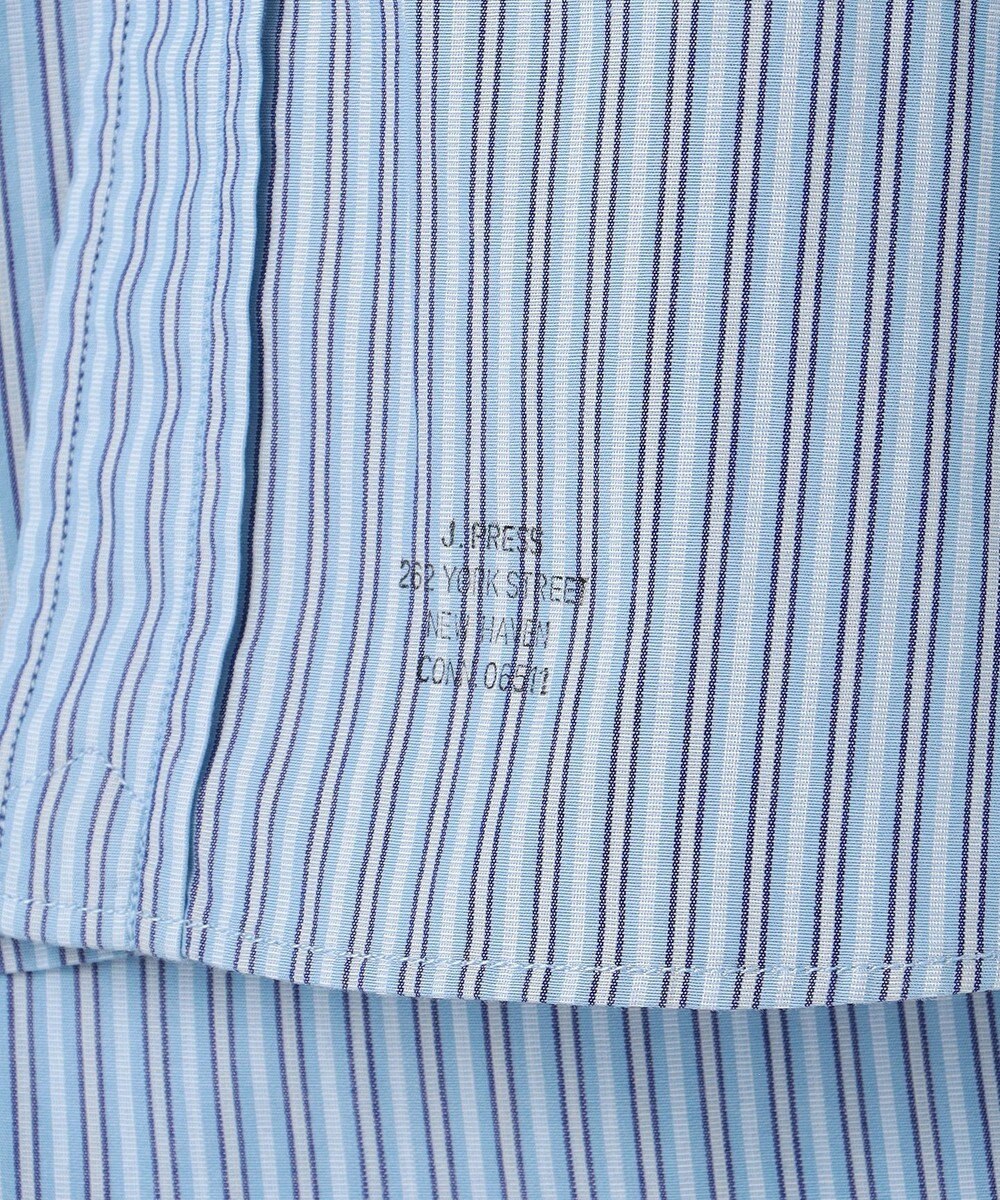 J.PRESS MEN 【WEB・一部店舗限定】コットンブロードストライプ バンドカラーシャツ 