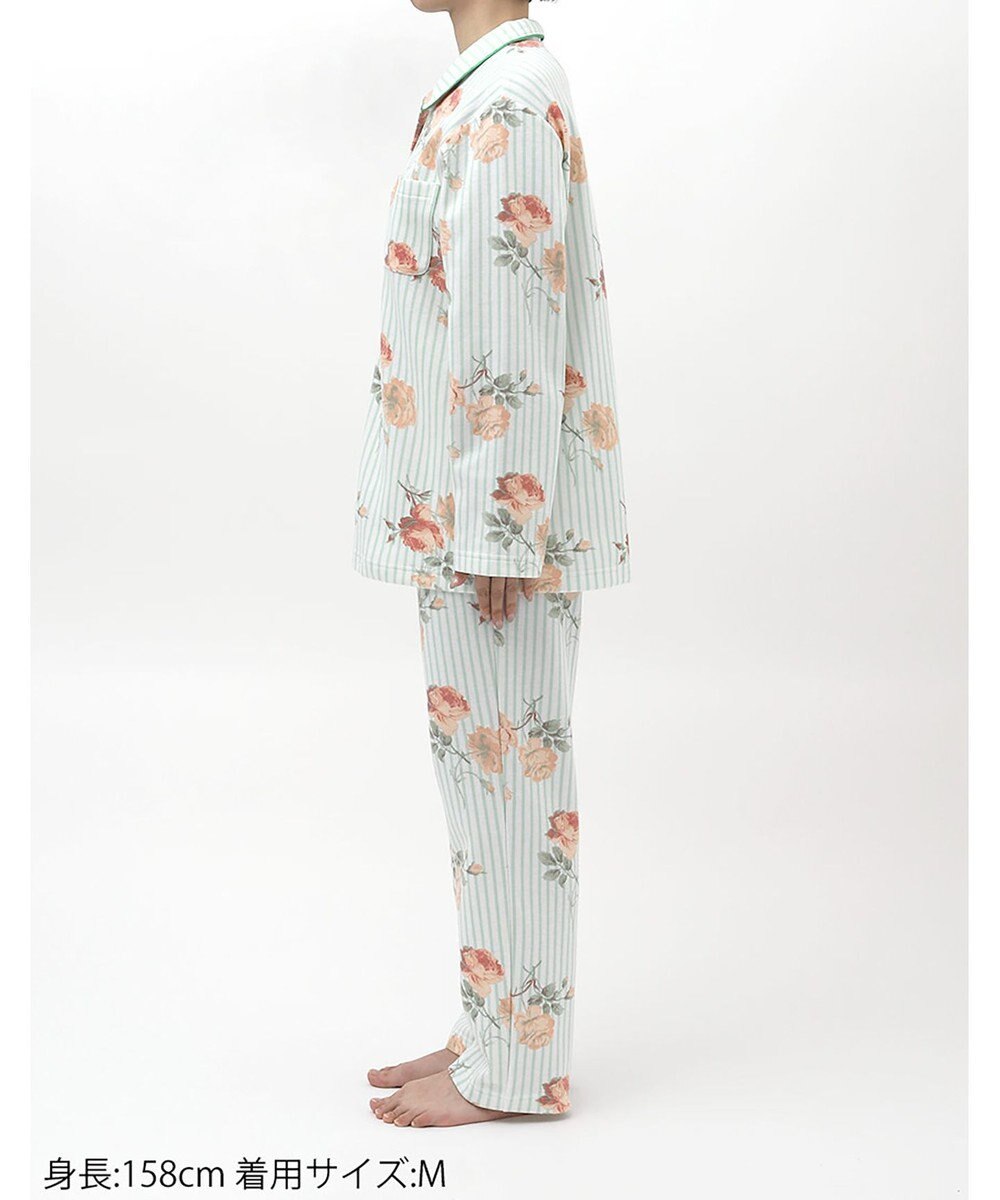 Wing パジャマ 綿100%(本体肌側) あったか 3Lまで対応 大きいサイズ 長袖 長ズボン 冬 レディース EP6023 ウイング／ワコール 