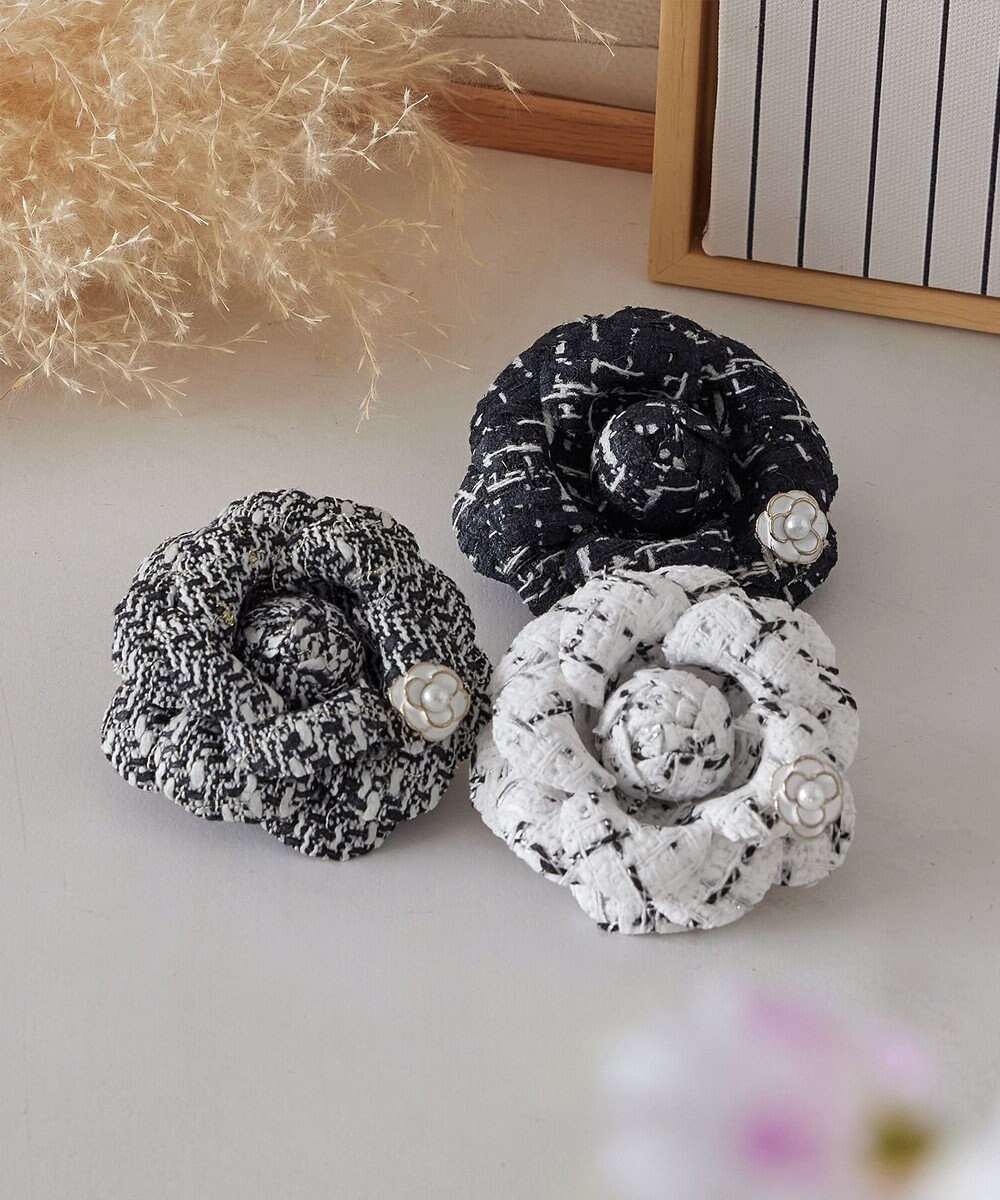 Tiaclasse フラワーツイードコサージュ 