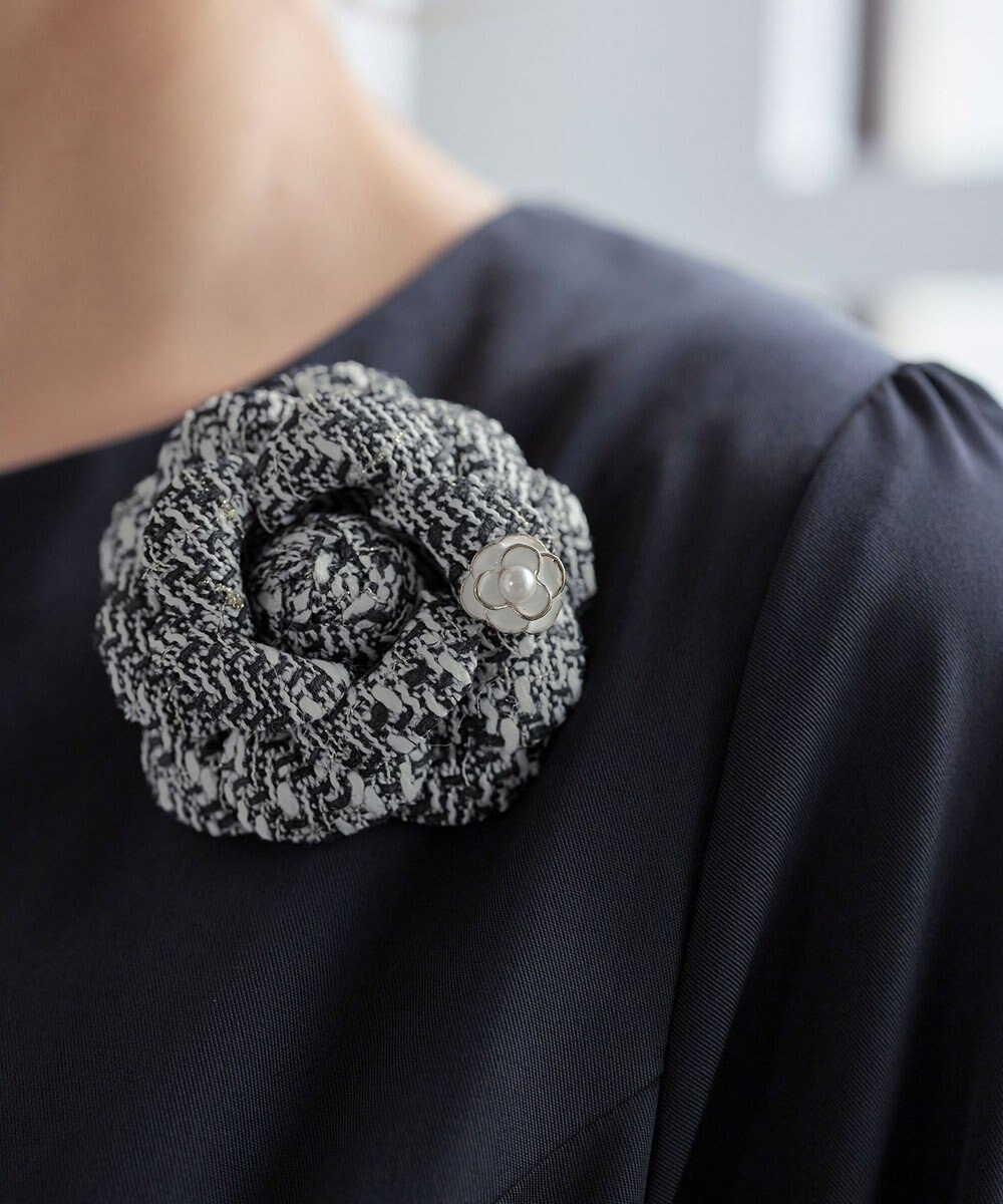 Tiaclasse フラワーツイードコサージュ 