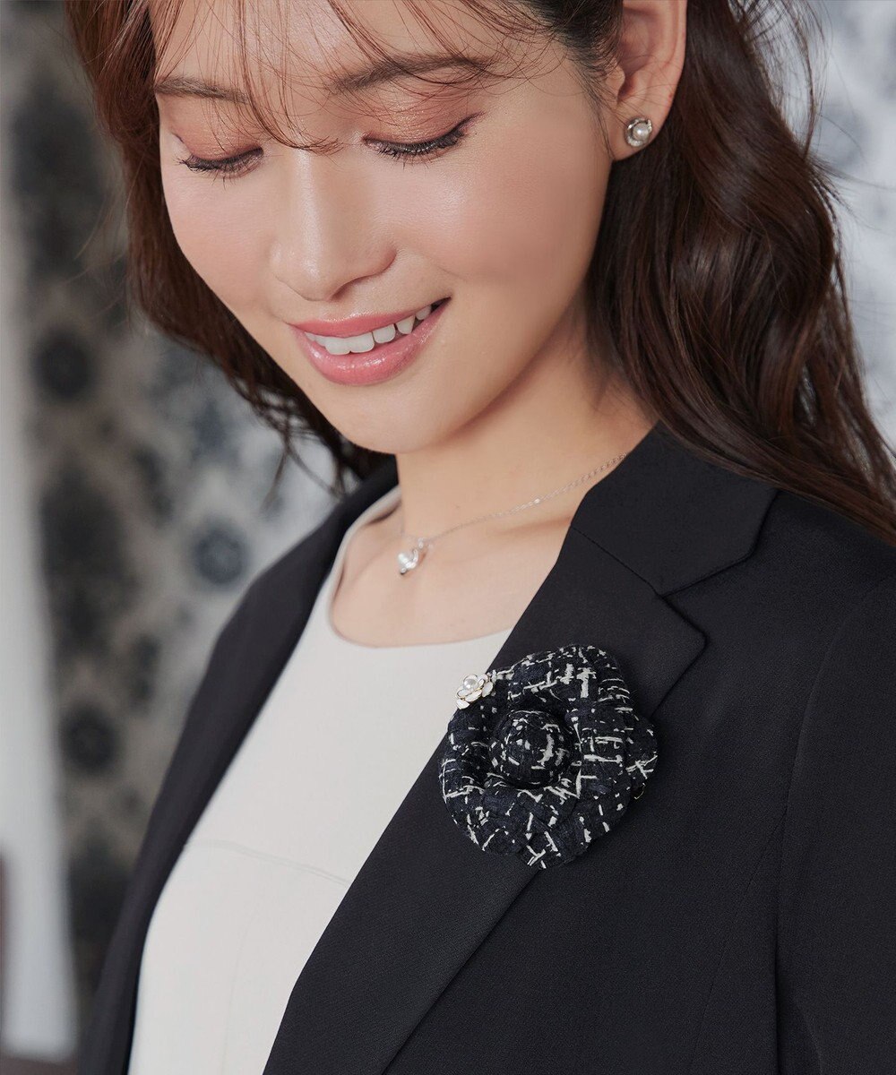 Tiaclasse フラワーツイードコサージュ 