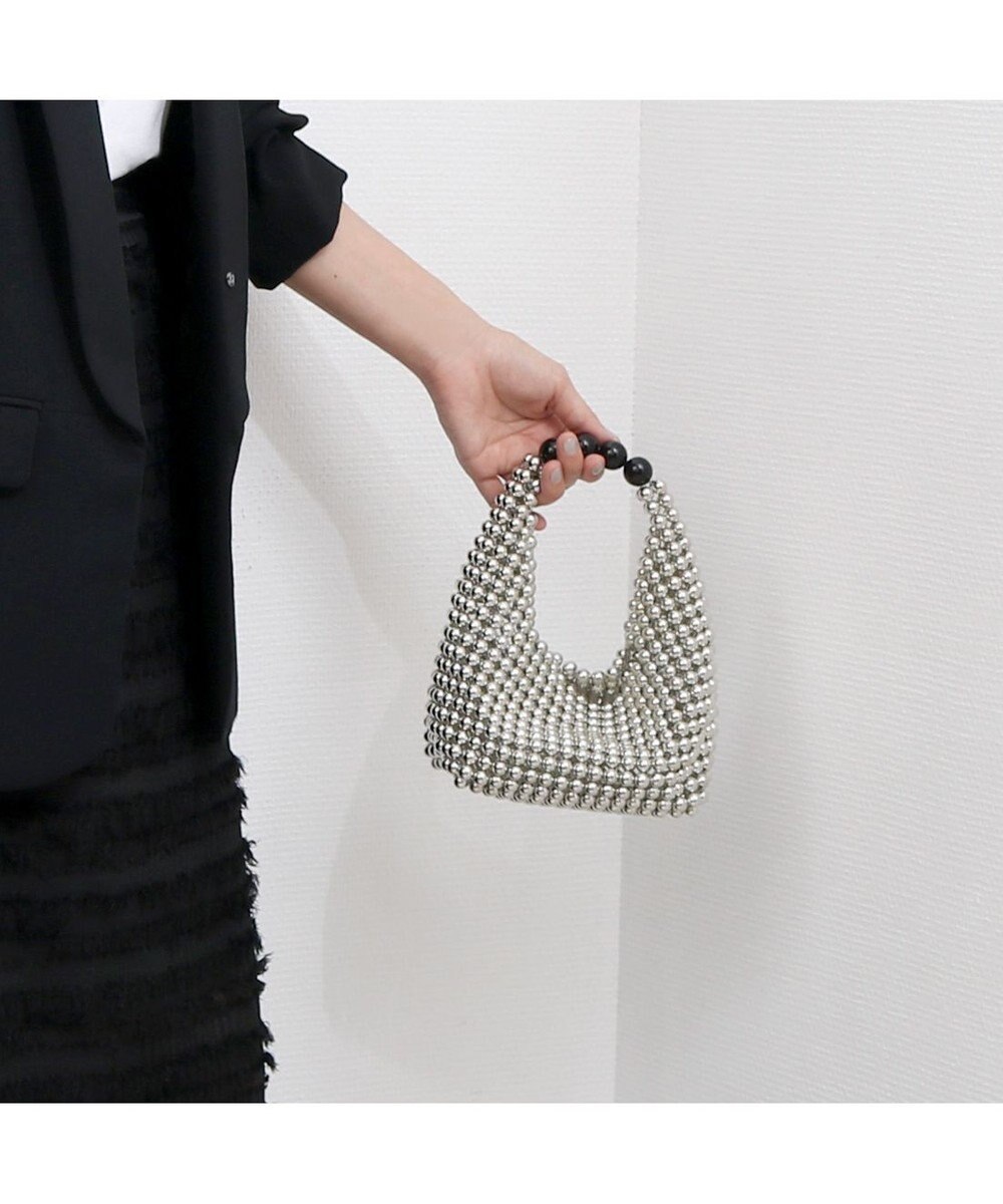 UNBILLION カシュカシュ cachecache / シルバービーズ手提げバッグ 