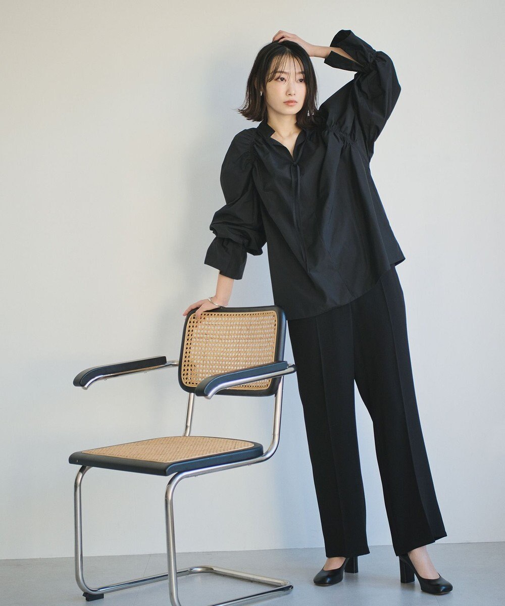 #Newans 【ANSWER for 骨格ナチュラル】ギャザーショルダーシャツ 