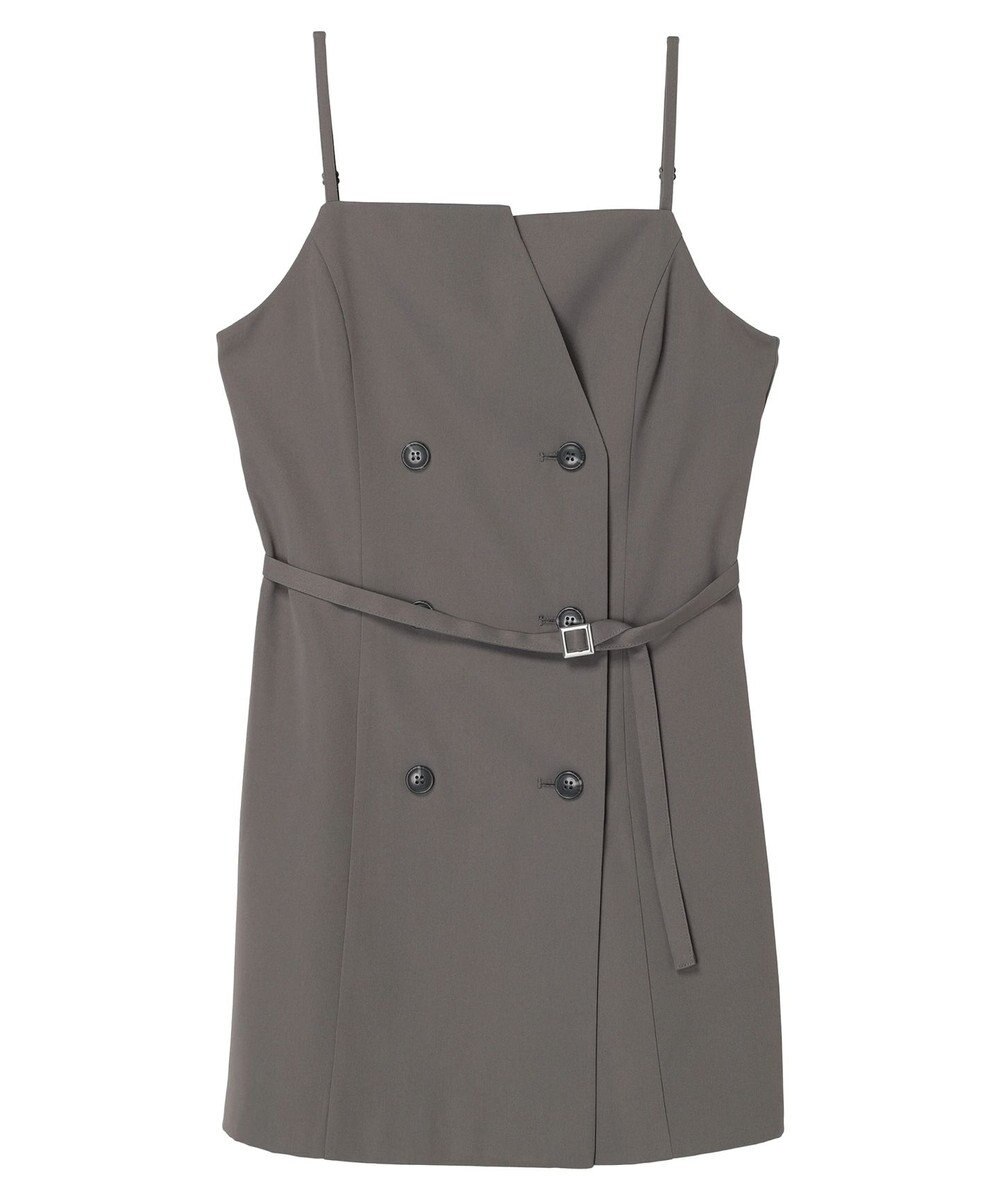 earth music&ecology トレンチ風キャミミニワンピース 