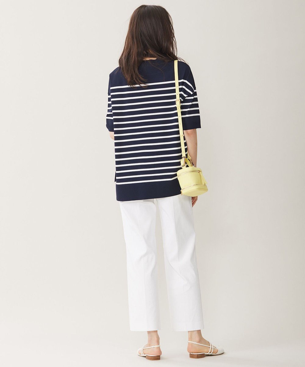 自由区 L 【接触冷感・UVカット・WEB限定カラーあり】クレープストレッチプルオーバー ニット 