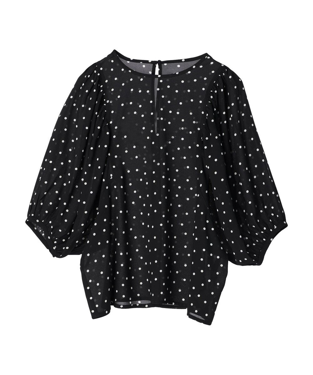 AMERICAN HOLIC ギャザースリーブドットブラウス 