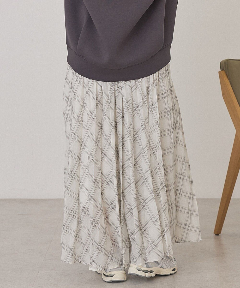 AMERICAN HOLIC 【選べる丈】チェックシアープリーツスカート 