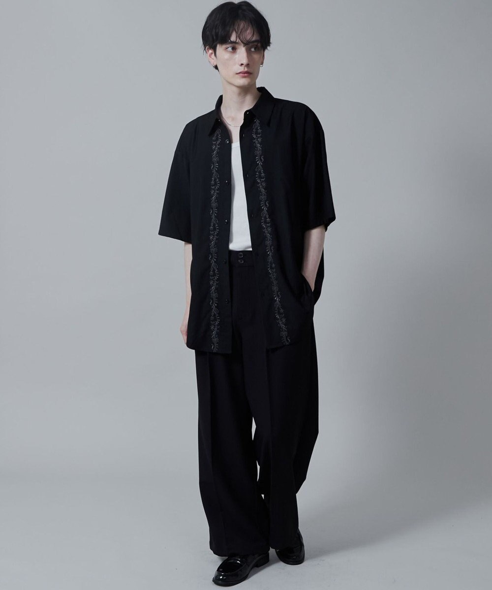 WEGO TRフラワーモチーフシャツ（S） 