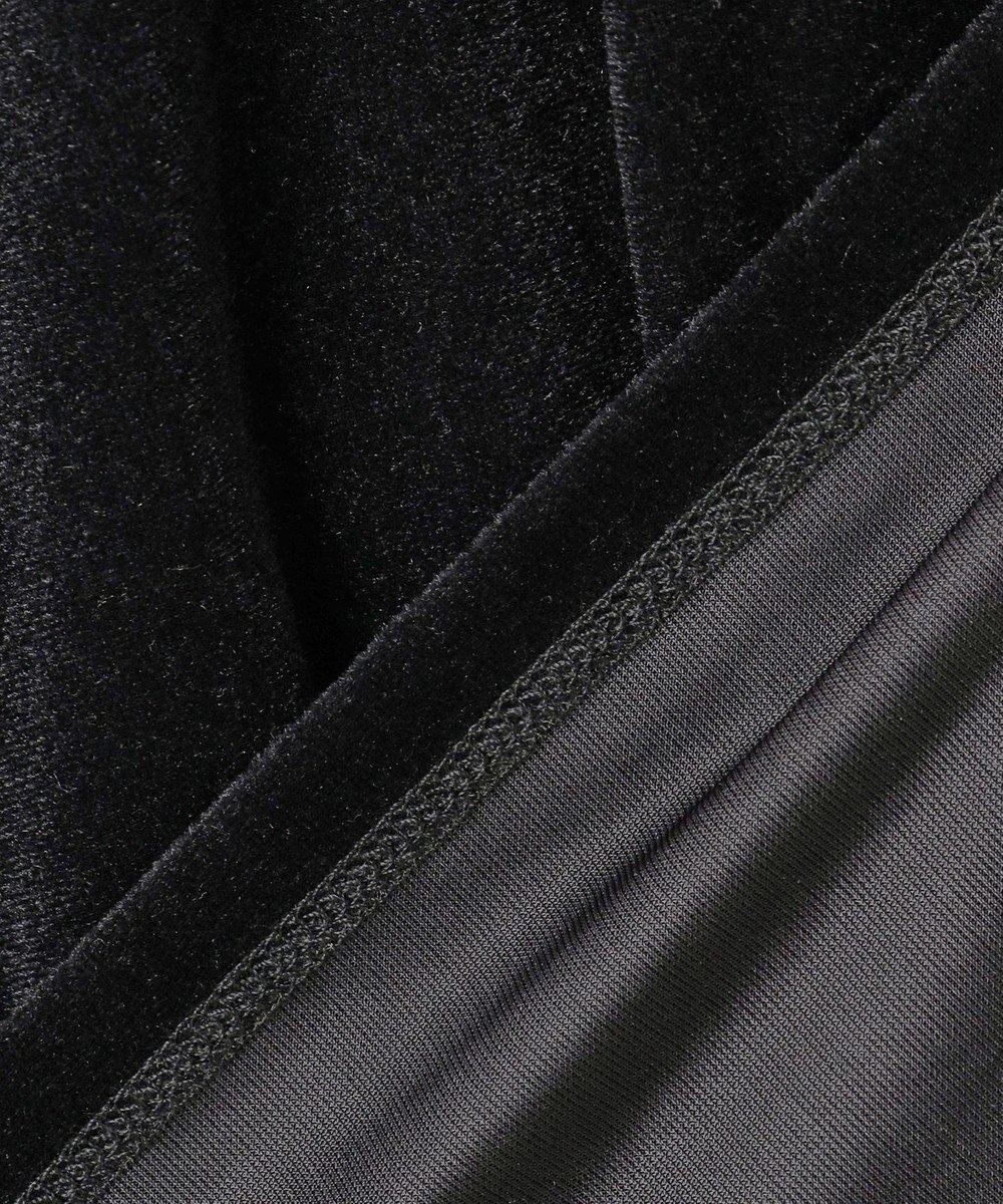 #Newans 【洗濯機可／ 前後着用可】 ギャザースリーブシアーベロアカーディガン 