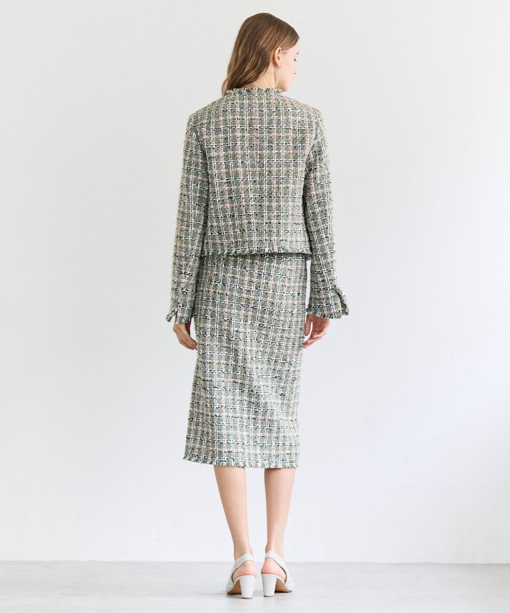 BEIGE， BERYL / ファンシーツイードノーカラージャケット 