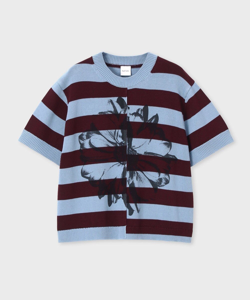 Paul Smith ボーダー プリント 半袖ニット 