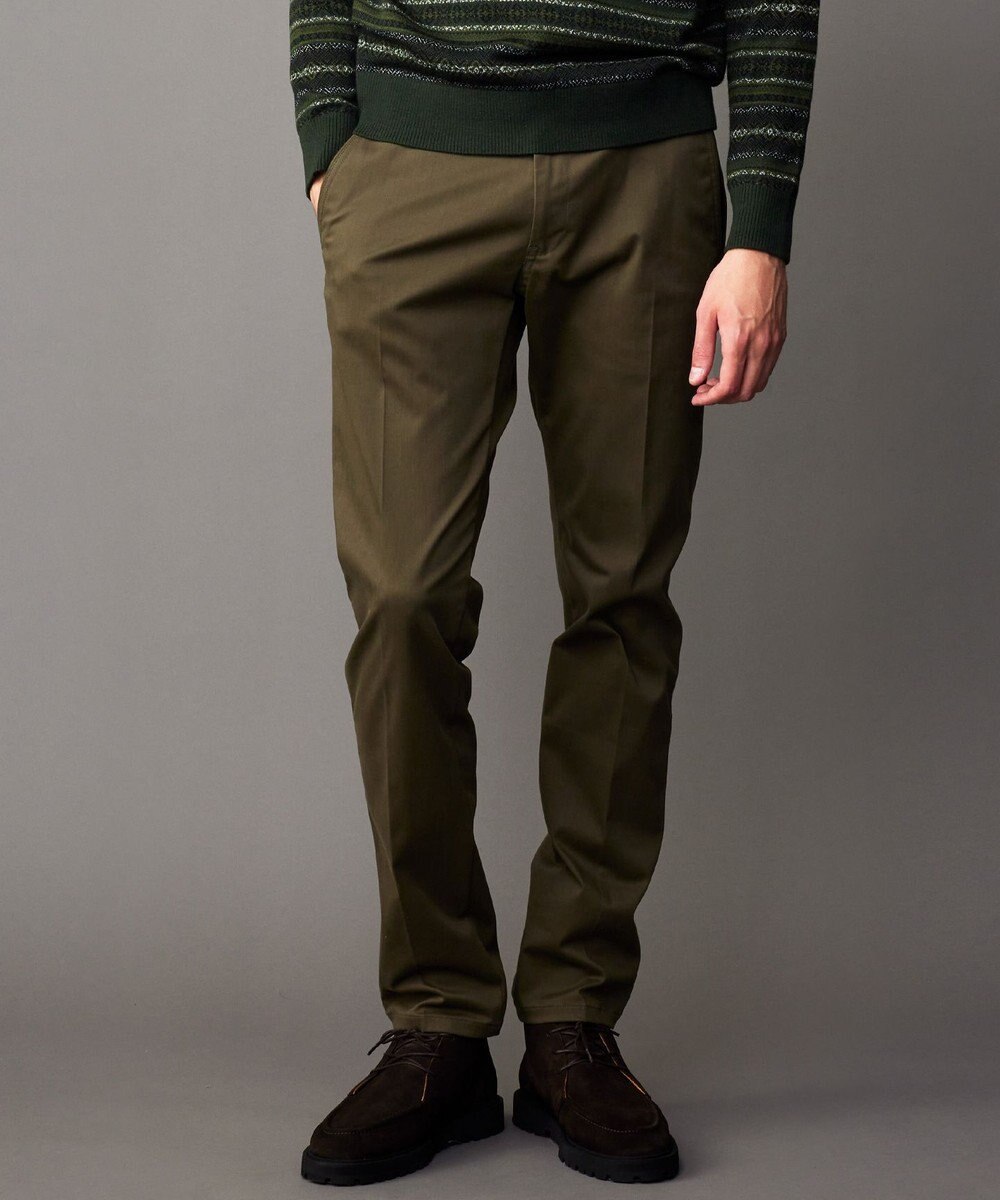 JOSEPH ABBOUD 【キングサイズ・ウェストも伸びる！/JAPANファブリック/ストレッチ】ハイパワーサテンストレッチ パンツ 