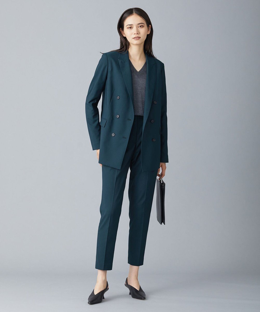 ICB 【新色追加・洗える】 ウールマットウース テーパードパンツ 