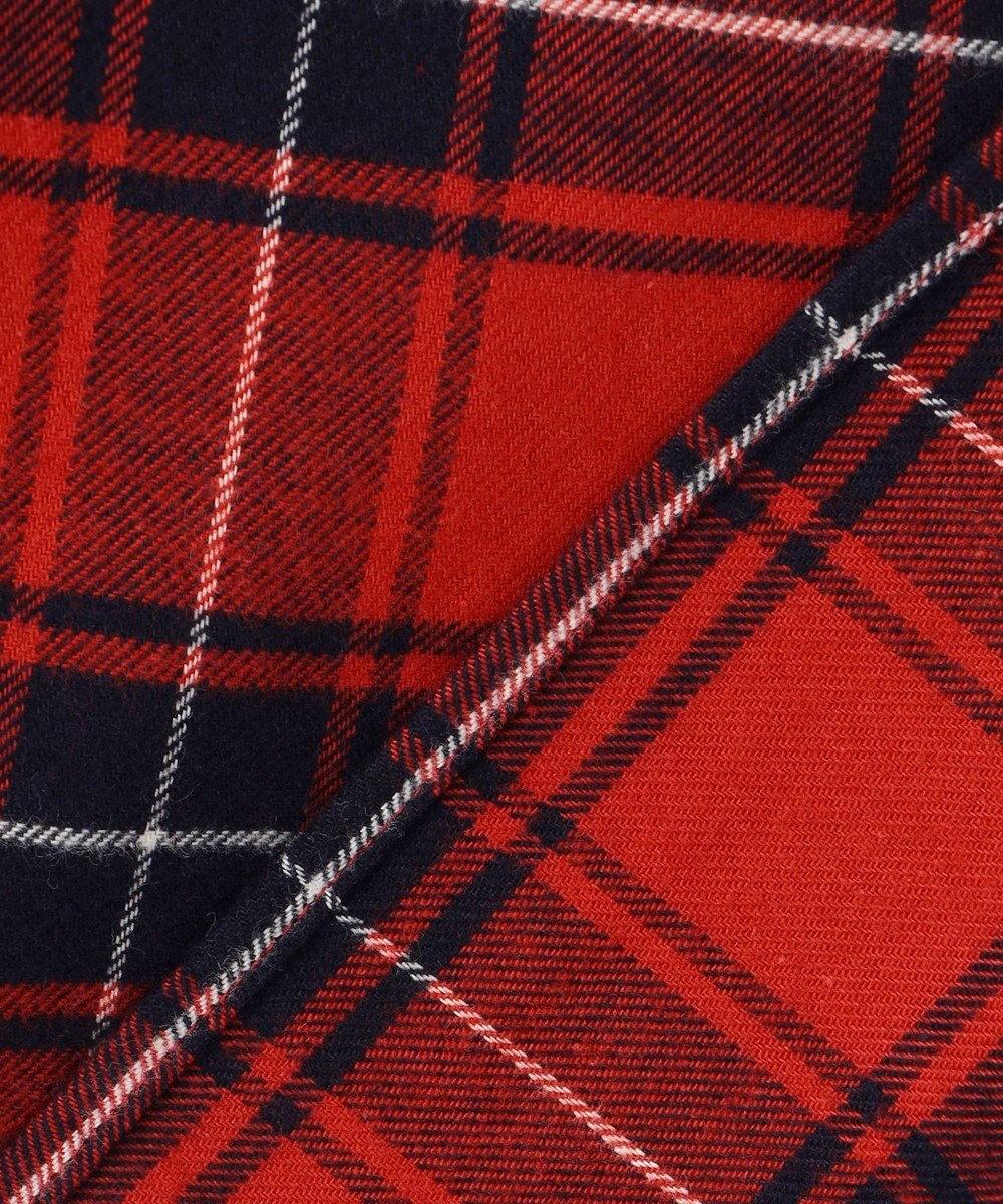 23区 L 【洗える】ブラッシュド ビエラチェック シャツ 