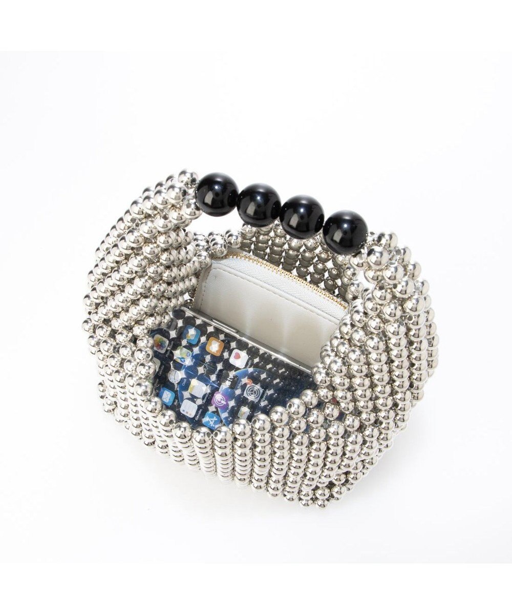 UNBILLION カシュカシュ cachecache / シルバービーズ手提げバッグ 