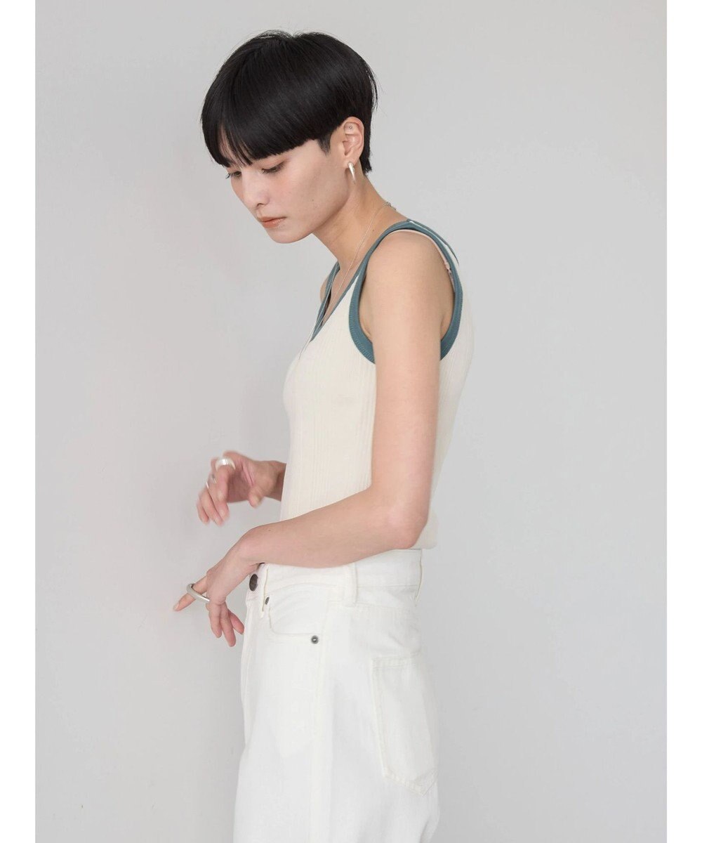AMERICAN HOLIC バイカラーテレコタンクトップ 