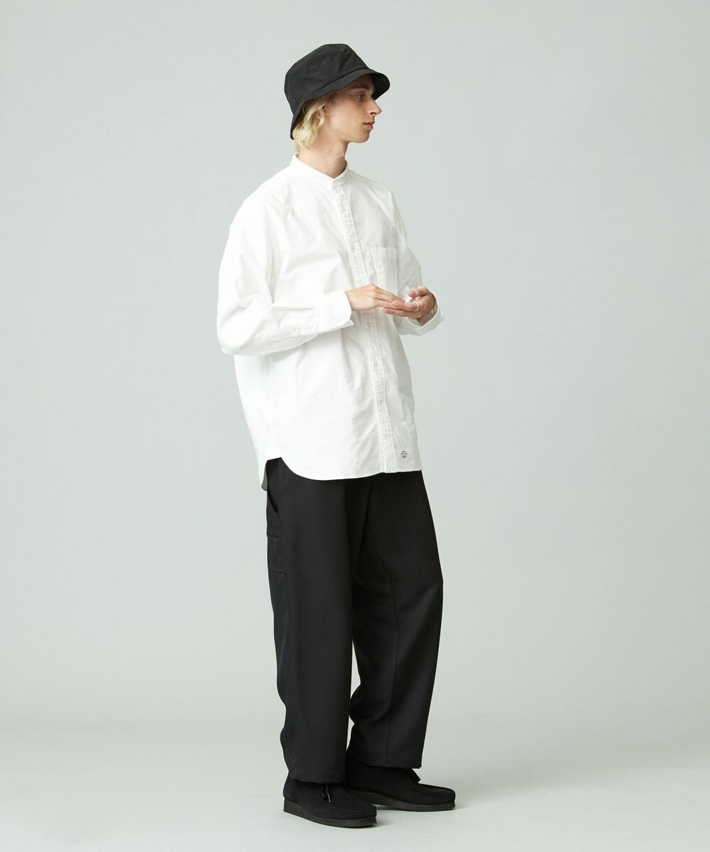 J.PRESS YORK STREET 【UNISEX】オックス起毛 バンドカラーシャツ 