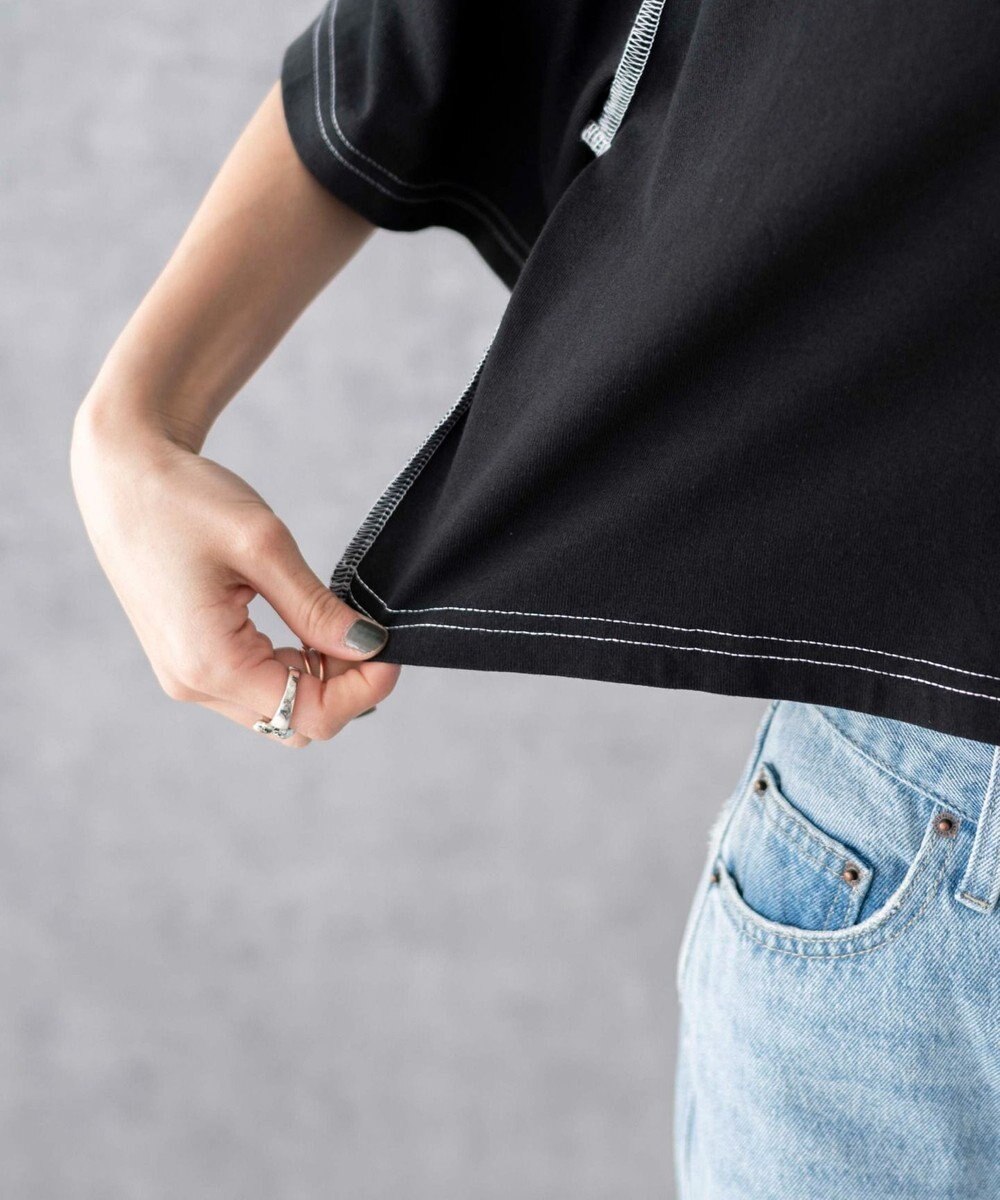 WEGO アウトステッチグラフィックショートT 