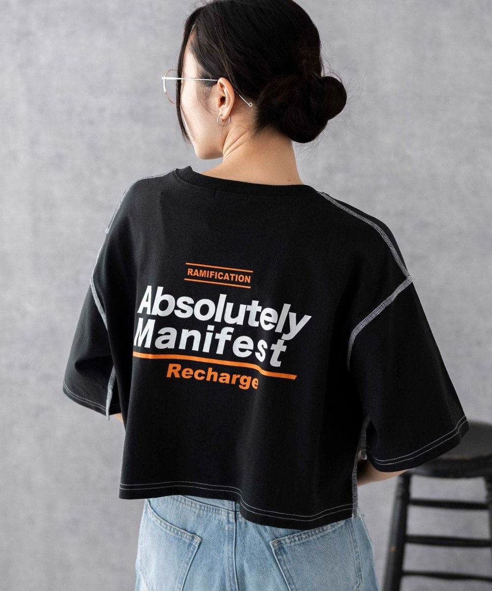 WEGO アウトステッチグラフィックショートT 