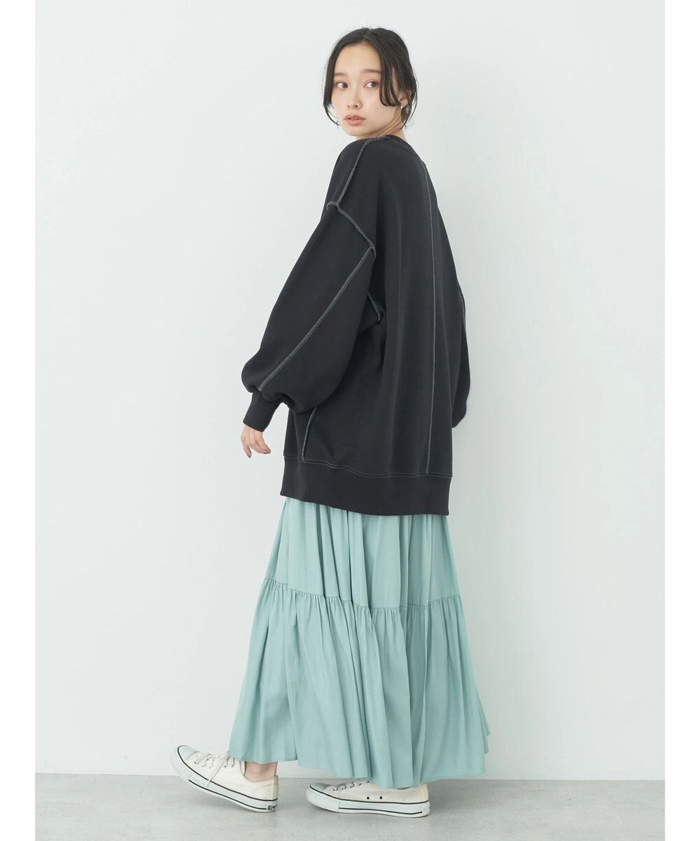 earth music&ecology 配色ルーズスウェット 