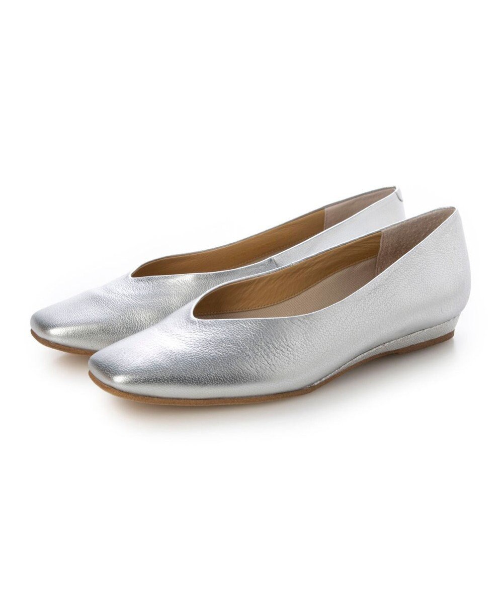 MODE ET JACOMO <MODE ET JACOMO>スクエアトゥフラットパンプス 