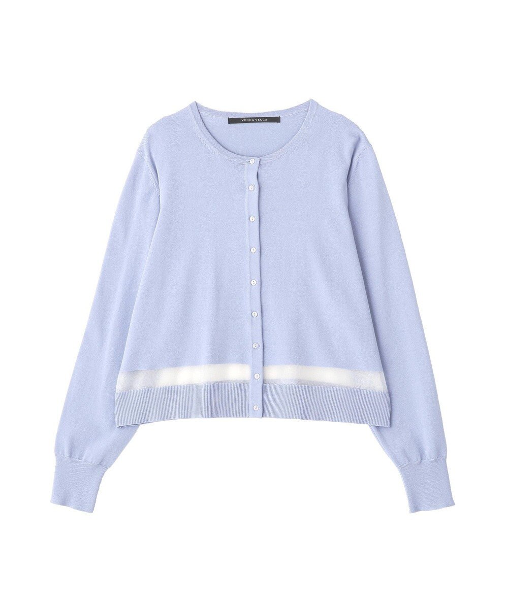 YECCA VECCA シアーMIXカーディガン 