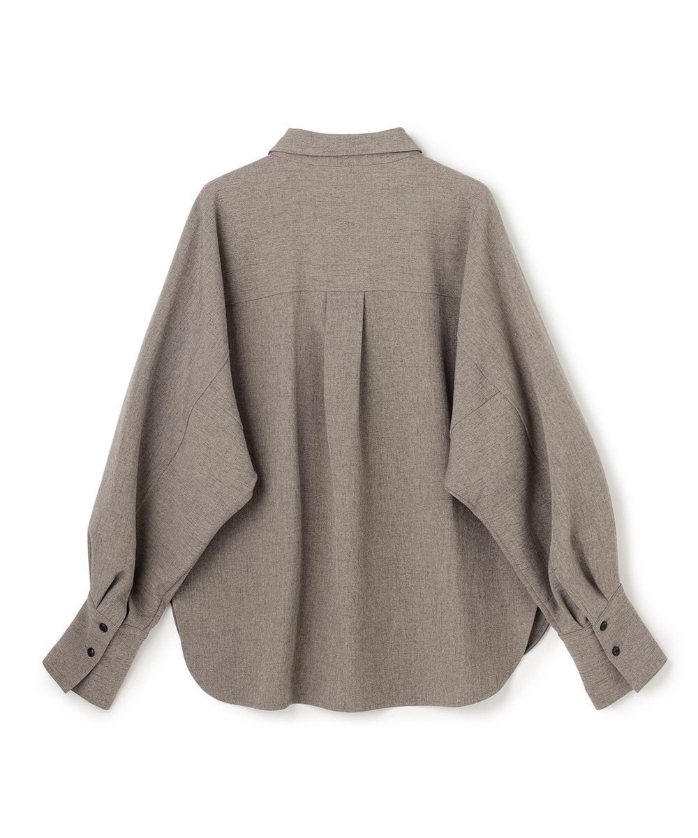uncrave ウォッシャブルウールライクツイル ドルマンシャツ 