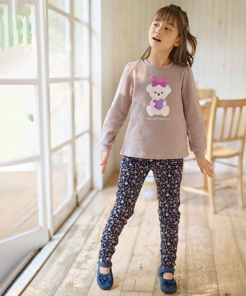 ANY KIDS 裏シャギー総柄ガーリーパンツ 