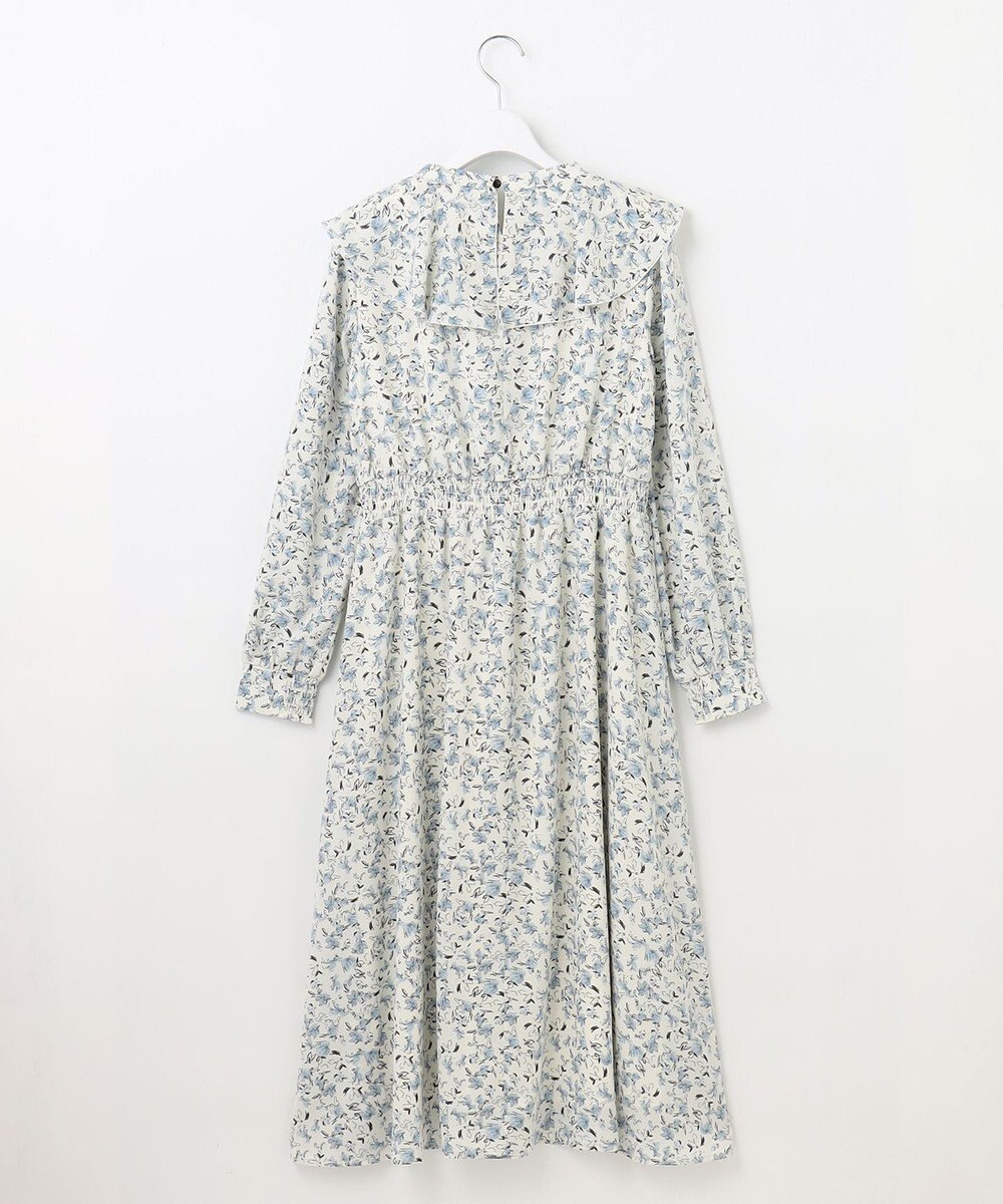 Feroux 【洗える】フラワープリントラッフル ワンピース 