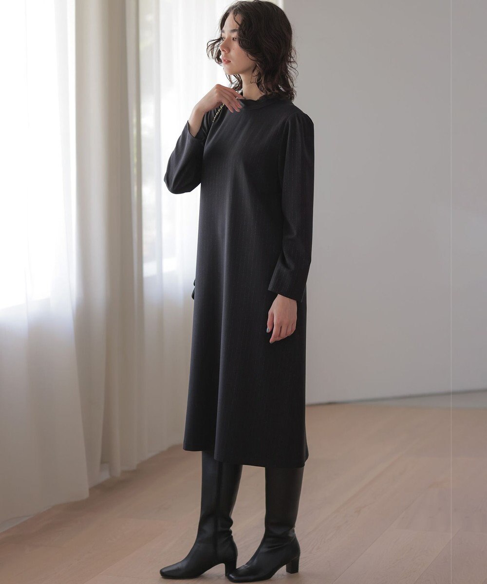 組曲 S 【前後着用可】ラメストライプボウタイ ワンピース 