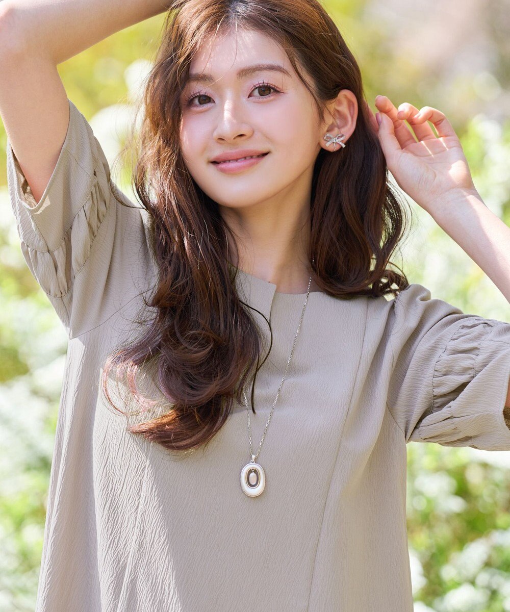 Tiaclasse 【選べる着丈・新色追加】ギャザーランタンスリーブワンピース 