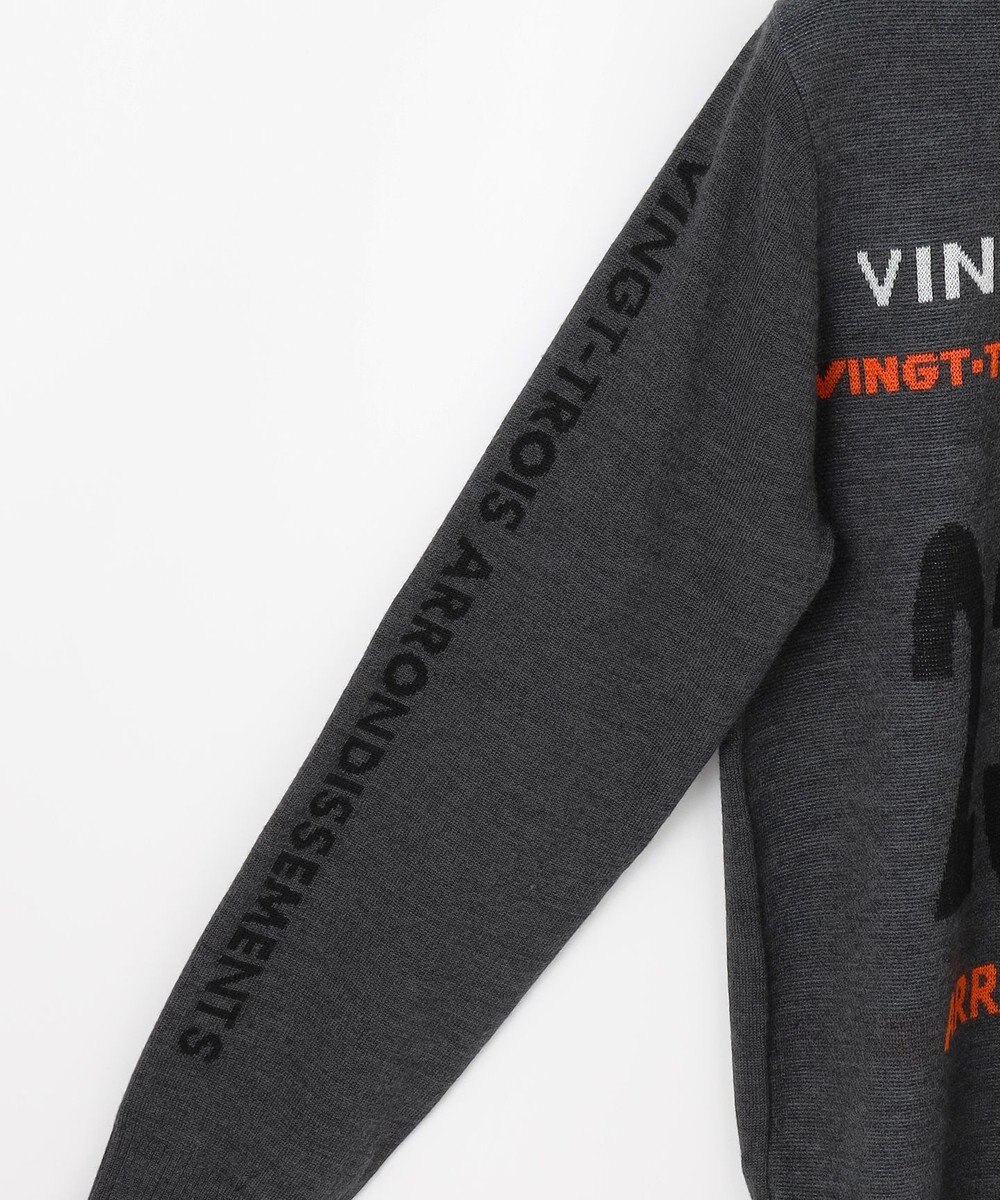 23区GOLF 【WOMEN】ロゴチェックジャガード　クルーネック ニット 