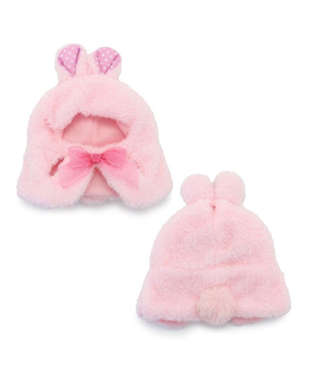 Mother garden しろたん ついてきちゃうマスコット 着せ替え服 《うさぎポンチョ 桃》 単品 