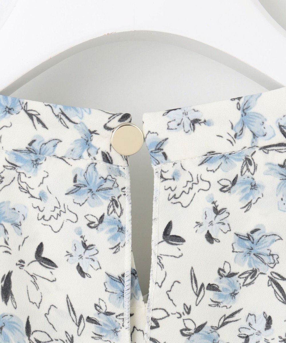 Feroux 【洗える】フラワープリントラッフル ワンピース 