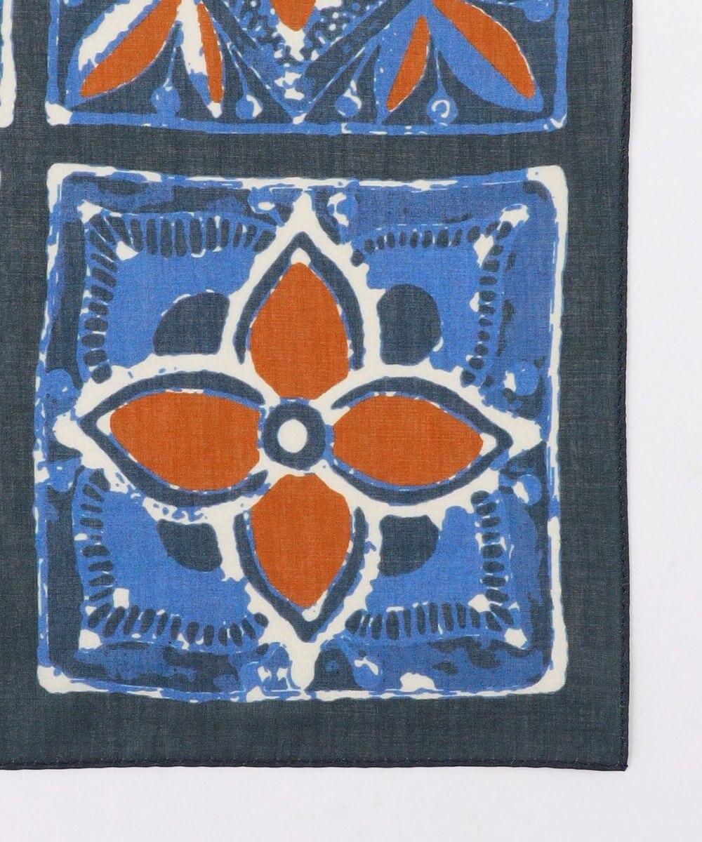 JOSEPH ABBOUD 【日本製】RCF綿ローン タイルプリント スカーフ 