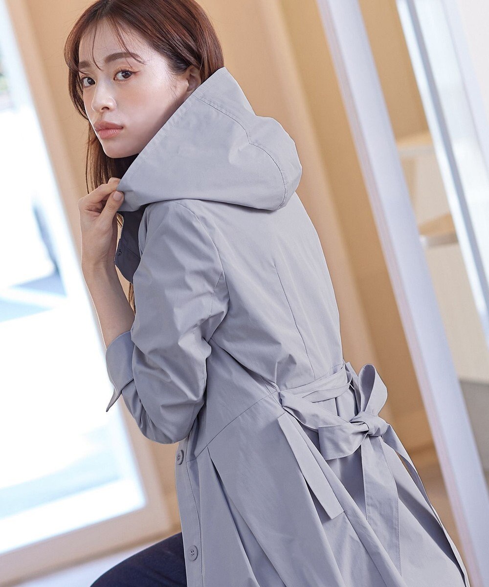 Tiaclasse 【洗える】撥水フードフレアコート 