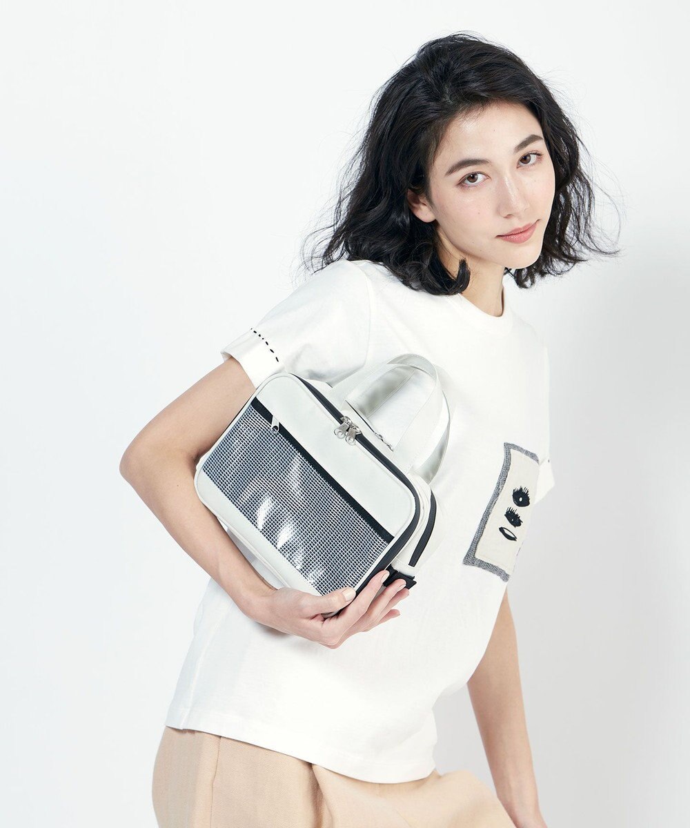 +RING 【プラスリング】傘生地を使用したボストンバッグ  waterproofed mini boston bag WHT Sr.404 
