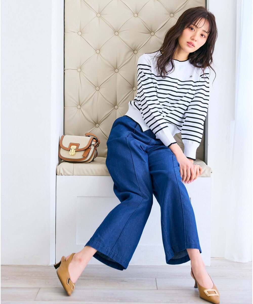 Feroux ロゴ刺繍ニット カーディガン 