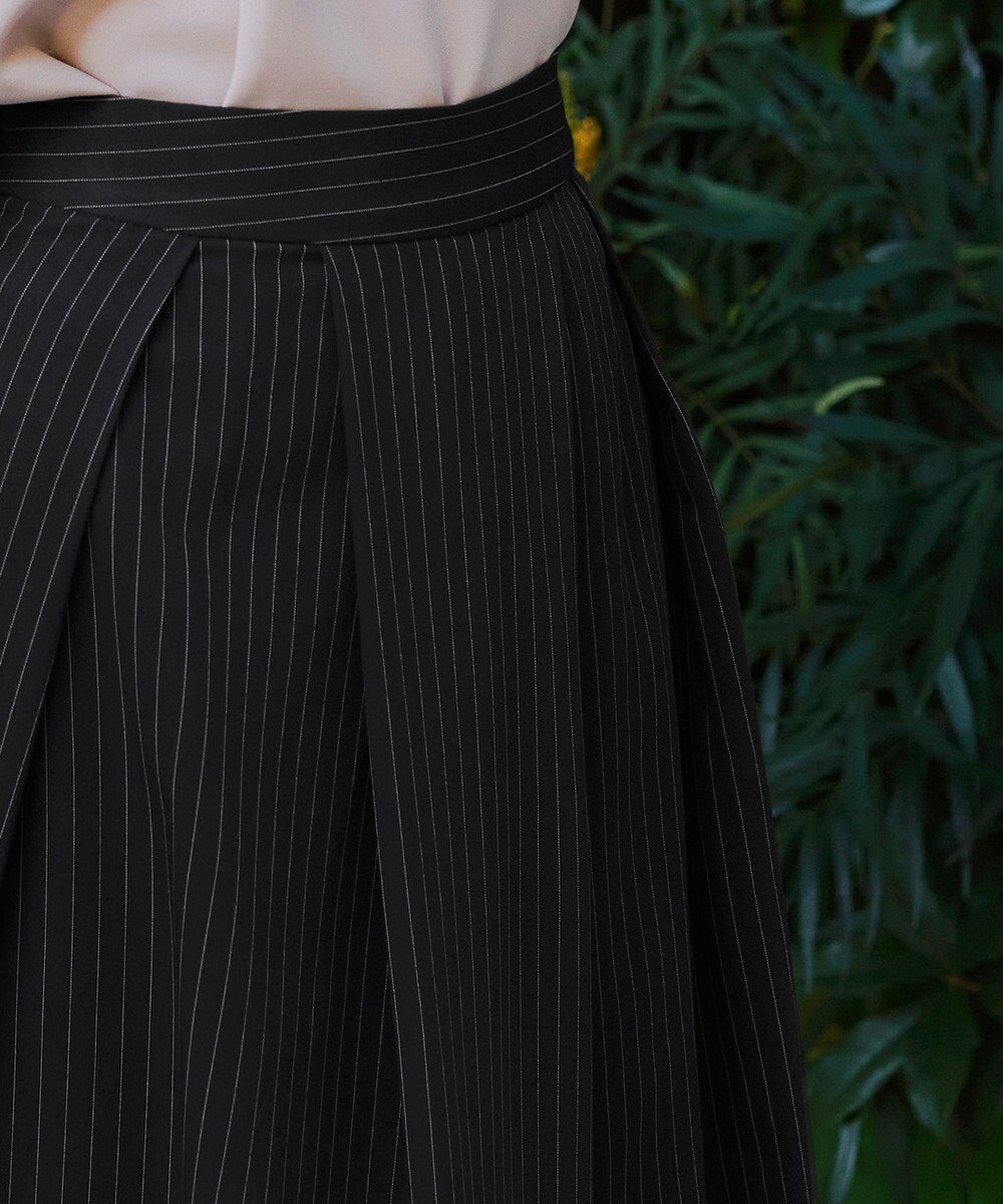 Tiaclasse 【洗える】大人上品なフレアタックスカート 