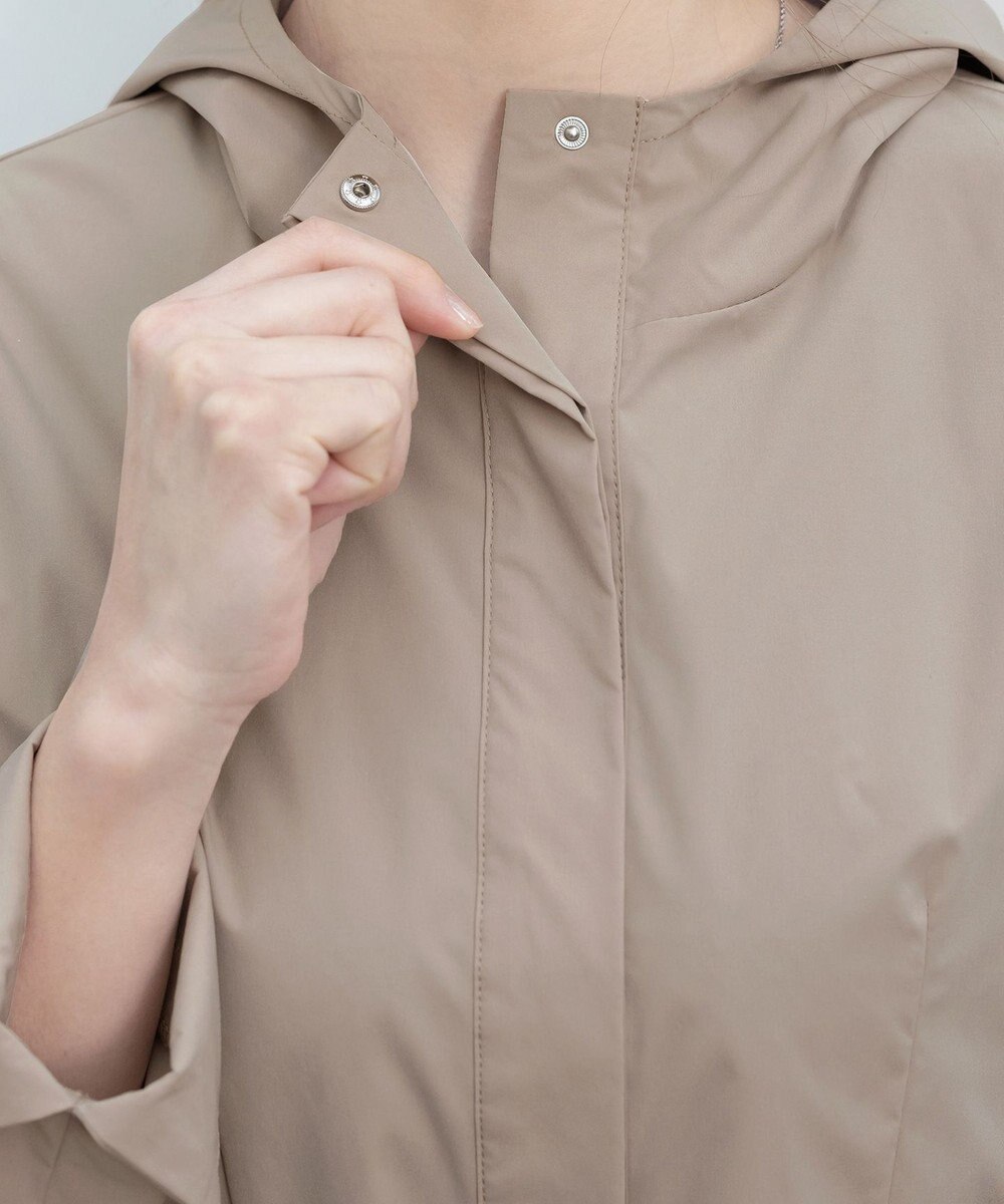 Tiaclasse 【洗える】撥水フードフレアコート 