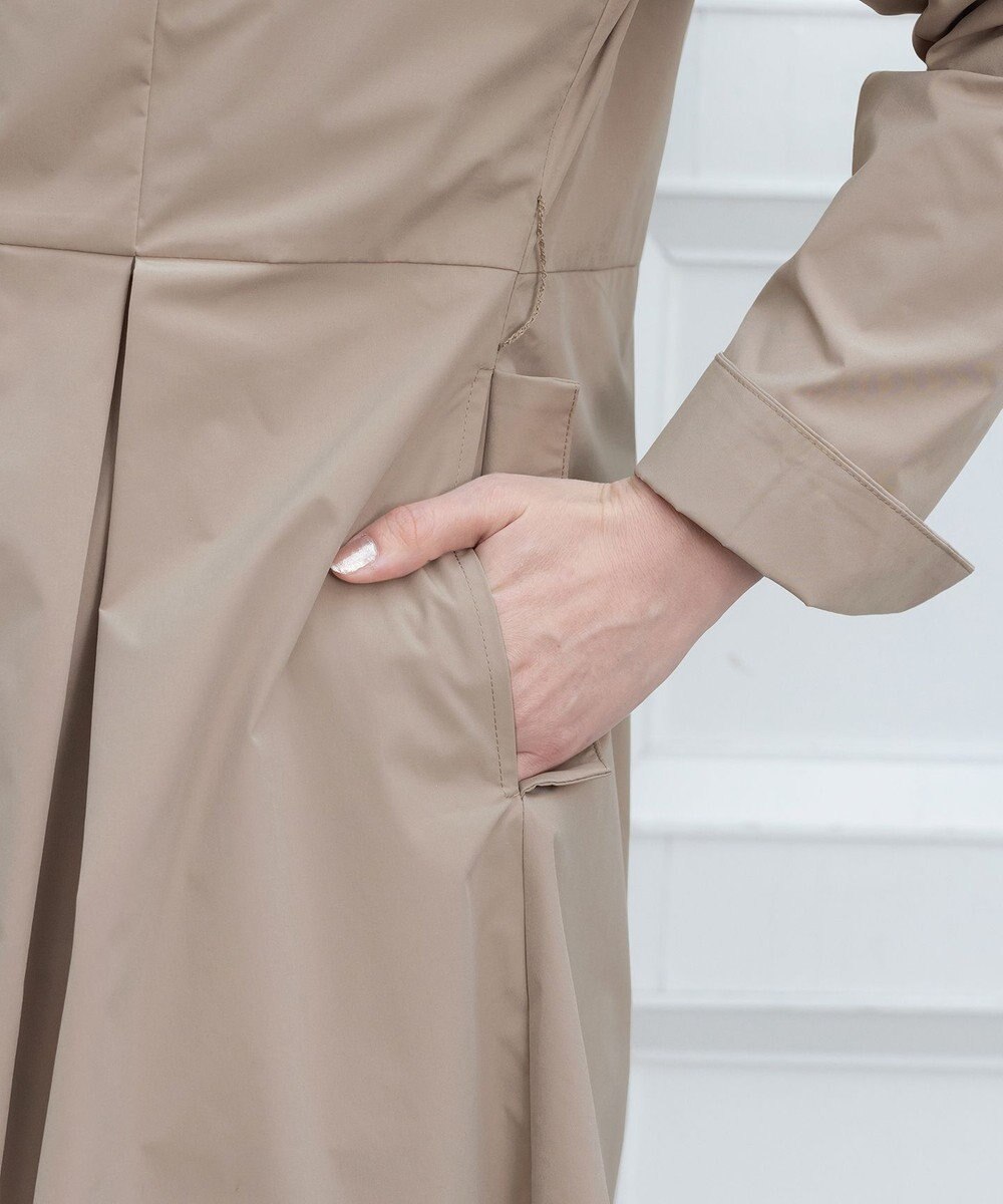 Tiaclasse 【洗える】撥水フードフレアコート 