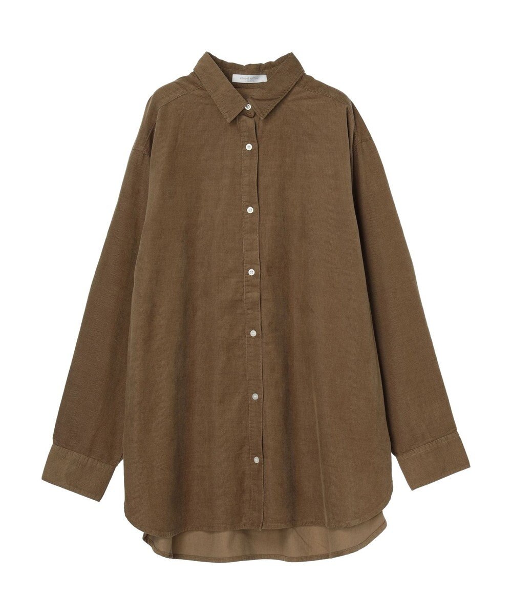 Green Parks 柔らかい細コールシャツ 