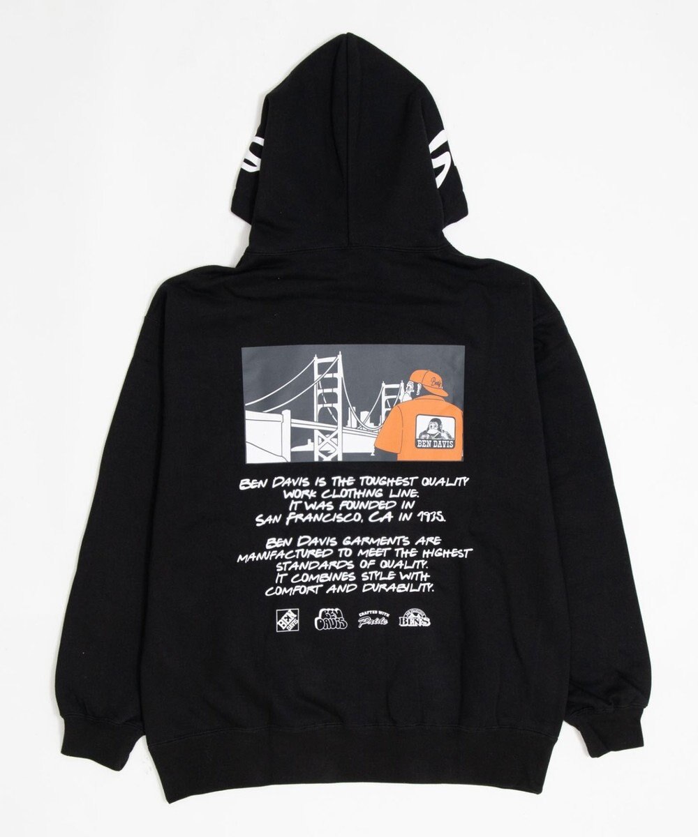 WEGO BENDAVISグラフィックプルパーカー 